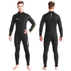 Owntop Wetsuit 5mm Neoprene Diving Suit - Mens Womens Thicken Full Wet Suit, Front Zip Long Sleeve UPF50+ Keep Warm Swimwear for Scuba Surfing Swimming Diving Snorkeling Water Sports