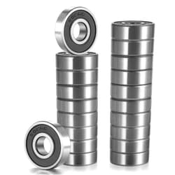 ANCIRS 20pcs 608-2RS Ball Bearing Double Rubber Sealed Miniature Deep Groove 608rs for Skateboard Inline Scooter Roller Blade Skate(8mm x 22mm x 7mm)