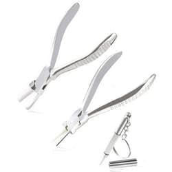 LEONTOOL Round & Nylon Jaw Eyeglasses Frame Pliers Nylon Jaw Pliers for Eyeglasses 2 PCS Eyeglass Repair Kit with Eyeglass Repair Screwdriver Optical Pliers Set Eye Glasses Adjusting Pliers