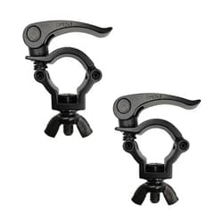 Deergo 1.26-1.37inch Quick Release Stage Light Clamp Truss Clamps Heavy Duty 165lbs Dj Light Clamps Fit Pipe OD 32-35mm F24 2Pack