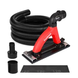 Goldblatt Dust Free Hand Sander, Dustless Drywall Vacuum Sander, with 6.5 ft Hose, Sanding Pad, Adapter