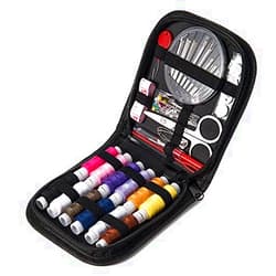 SUHEEUS Sewing Kit Neddlework Supplies Portable Hand Craft Dolls DIY Tools with Sicssors and Fabric Storage Box Kindergarten Teaching Gifts
