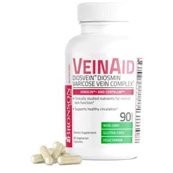 Bronson VeinAid Diosmin 1000mg DiosVein Varicose Vein Complex with Venocin & Centellin, 90 Vegetarian Capsules