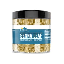 Earthborn Elements Senna Leaf Extract 200 Capsules, Pure & Undiluted, No Additives