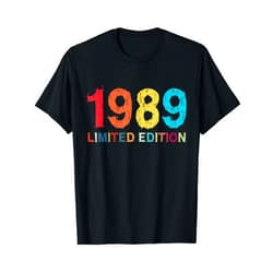 Geburtstagsgeschenk Damen Herren 1989 Geschenkidee 35. Geburtstag Mann Frau 35 Jahre 1989 Deko Lustig Geschenk T-Shirt