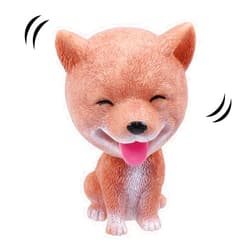 balacoo Bobble Head Dogs Figurine: Resin Car Dashboard Bobbleheads Ornaments for Home Office Desk Baking Cake Decorations (Cute Shiba-Inu)