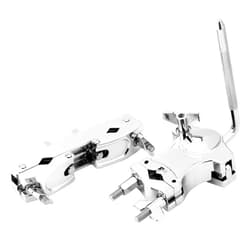 QWORK Silver Drum Clamp Accessory Set, L-Rod Cowbells Clamp & Adjustable Quick Release Multi-Clamp, Percussion Drum Set Cowbell Bracket Drum Cymbal Stands for Drum Musical Instrument Accessory