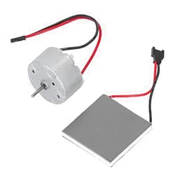 PerGar Fireplace Fan Accessories Motor and Power Generation Sheet/4 Blade Heat Powered Stove Fan for Replacement Wood Log Burner