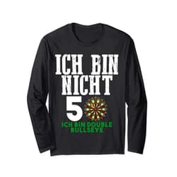 50. Geburtstag Geschenk lustiges New Designs 50. Geburtstag Geschenk lustiges Dart Spruch Double Bullseye Long Sleeve T-Shirt