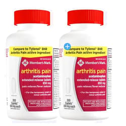 MEMBER´S MARK Compare to Tylenol Arthritis Pain Active Ingredient. - Member's Mark - Arthritis Pain Reliever, Extended Release, Acetaminophen 650 mg, 400 CapletsQ