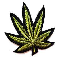 NiPitShop Cartoon Patch Nipitshop Patches Pot Leaf Ganja Marijuana Weed Retro Boho Hippie Green Patch Embroidered Iron On Patch for Clothes Backpacks T-Shirt Jeans Skirt Vests Scarf Hat Bag