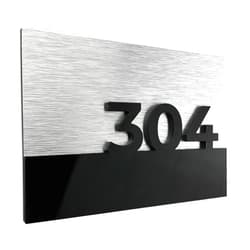 ALÚMADESIGNCO Sign Numbers - Custom Apartment Number Signs - Apt Room Signage - Personalized Hotel Door Plate - Office Doors Plaque - Aluminium/Acrylic Placards, Suite Plaques - 5 x 3.5 Inches