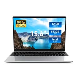 Gezoon 15.6 Inch Laptops, Windows 11 Laptop Computer with 12GB RAM 512GB SSD, Celeron N100 Quad-Core(Up to 3.4GHz), FHD IPS 1920x1080, HDMI, Type-C, USB 3.0, WiFi 6, TF Card Reader, 6500mAh