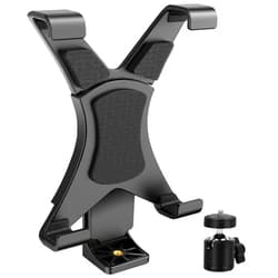 6amLifestyle iPad Tripod Mount Adapter with 360° Rotatable Ball Head, iPad Holder for Tripod, Fits 5” to 7.9” Tablets for Video Recording, Compatible with iPad Mini, Air, Pro 9.7/10.5/11