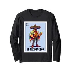 Funny Mexican Gifts for Michoacanos Funny Michoacan Mexican Design - El Michoacano Long Sleeve T-Shirt