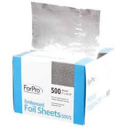 ForPro Professional Collection Embossed Foil Sheets 500S, Aluminum Foil, Pop-Up Dispenser, for Hair Color Application and Highlighting Services, Food Safe, 5” W x 10.75” L, 500 Count