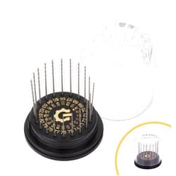 GYROS 20 PCS Mini Twist Drill Bit Set #61 to #80 w/Dome Storage Case, High-Speed Steel Wire Gauge Micro Drill Bits for Jewelry, Plastic, & Soft Metal | Small Drill Bits for Pin Vise & Rotary Tool