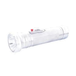 United Pacific 110917 All-Metal Chrome Vintage Style LED Flashlight, 50 Lumens, White LED, Glass Lens, Morse Code Button, Highly Detailed – ONE Unit