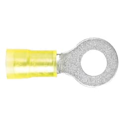 CAI - PANDUIT PANDUIT Ring Terminal, Yellow Nylon, Grip Sleeved Seam, 12 to 10 AWG, 50 PK - pkg. of 50