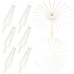Sadnyy 33 Inches Paper Umbrellas Paper Decorative Chinese Japanese Parasol Umbrella DIY Oiled Paper Painting Umbrellas Crafts for Wedding Bridal Party Decor (White,36 Pack)