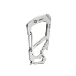 TACRAY Carabiner Keychain Clip, Stainless Steel key holder with Anti-Lost and Quick Release clip, Multitool keychain Bottle Opener and ruler, Easy Carry Backpack Clasp.
