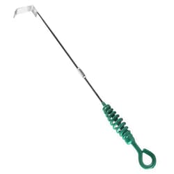 Vankey 18 Inch BBQ Ash Tool, kamado Joe Charcoal Smoker Wood Burning Stove ash Rake Grilling Accessories, Green Threaded Handle Charcoal Garden Tools Grill Cleaning Tools