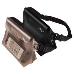 AiRunTech Waterproof Fanny Pack, Beach Cruise Vacation Essentials, Waterproof Pouch Protect Phone Passport Valuables Dry Safety, Paddle Board Kayaking Boating Swimming Accessories-2 Pack（Gray + Black）
