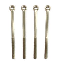 ANPTGHT 4Pcs M10 x 150mm Shoulder Swing Lifting Eye Bolt, 304 Stainless Steel Machinery Shoulder Swing Bolt Lifting Ring Eyebolt for Pipeline Gate Valves, Building Steel Pipe Fasteners