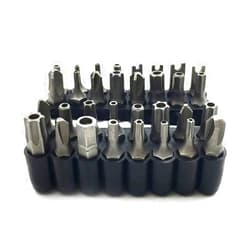 HTTMT - Tamper Proof 33Pc Security Bit Set Phillips Torx Hex Star Spanner Screwdriver [P/N: ET001-33-BK]