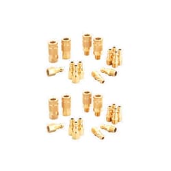 T TANYA HARDWARE Coupler and Plug Kit (28 Piece), Automotive Type C, 1/4 Inch NPT, Solid Brass Quick Connect Air Fittings Set