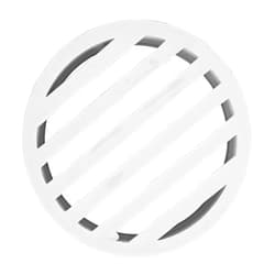 NDS 9P11, 4-Inch Round Grate, Fits 4-Inch Sewer & Drain Fittings, PVC, White