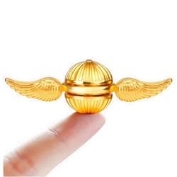 Anzmtosn Golden Fidget Spinner for Kids Adults, Metal Orb Ball Toy, Sphere Fidget Hand Finger Spinner Ball for Boys Girls, Desk Office Toys Decoration Classroom Stress Relief Gift for Birthday Christmas