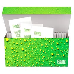 Flents Wipe N Clear Lens Wipes, 25 Count, Assorted Box Patterns for Glasses, Sunglasses, and Camera Lenses, Streak-Free, Anti-Fog, Portable Cleaning Cloths, Individually Wrapped, Pocket Sized