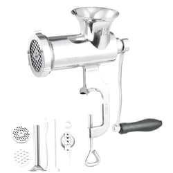 VEVOR Manual Meat Grinder, 304 Stainless Steel Hand Meat Grinder with Steel Table Clamp, Meat Mincer Sausage Maker & 2 Cutting Plates, Cookie Attachment, Sausage Tube for Beef Pepper Mushroom Cookie