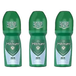 Mitchum Roll-On Antiperspirant and Deodorant for Men, Unscented, 3.4 Fluid Ounce (Pack of 3)