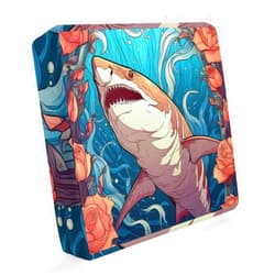 Joint Gou Outdoor Cushion Covers for Patio, Shark Waterproof Couch Cushion Covers, Dangerous Fish Shark Chair Cushion Slipcovers Furniture Protector Seat Cushion Cover, 20x18x4inch, Style-5