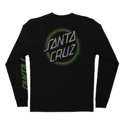 SANTA CRUZ Vile Dot L/S Heavyweight T-Shirt Black Med Mens