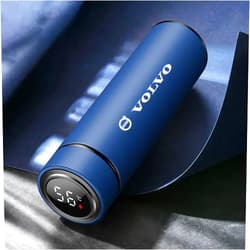 YHQZAAN Car Insulated Water Bottles for Volvo EX30 Cross Country 2025, Vacuum Stainless Steel Thermo Bottle Leakproof Tumblers Coffee Travel Mug Thermal Cup Fits in Car Cup Holder,Blue