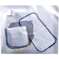Gina's Soft Cloth Shop 2 Ply 6x12 Inches White or Natural Unbleached Cotton Birdseye Half Sheets Set of 10 Edging Choice - Proudly Made in the USA!