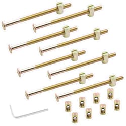 Biaungdo M6 x 100mm Bunk Bed Bolts, Hex Drive Socket Furniture Barrel Screws Bolt Nuts Furniture Crib Baby Bed Bolt with Wrench(12 Pcs)