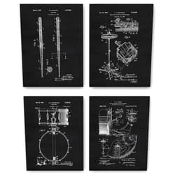 DXOAGXQ Black and White Musical Instrument Wall Art,Vintage Music Art Poster,Music Living Room Aesthetics Wall Decor,Music Gift Idea for Home or Office(8