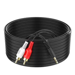 Abireiv 3.5mm to RCA Cable 10ft 3.5mm TRS Male to 2RCA Male Stereo Y Splitter RCA Cord Compatible with Echo Dot, Smartphone, MP3, Tablet, Stereo Receiver, Car, Speaker, HDTV ect.