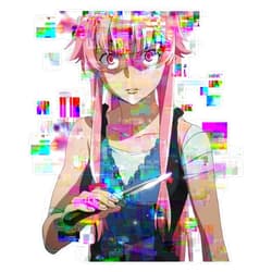 SMJ Designs Yuno Gasai Glitch Sticker Vinyl Waterproof Sticker Decal Car Laptop Wall Window Bumper Sticker 5