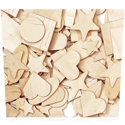 Pacon CHENILLE KRAFT COMPANY WOODEN SHAPES 1000 PIECES (Set of 3)