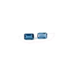 Gemshiner Natural Blue Topaz London Loose Gemstone Cut stone Octagon Jewelry Making Ring Pendant Earring Healing December Birthstone Healing Gem