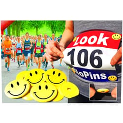 EventClip SMILE, Running bib clips, Snap-Lock for Securing Running and Cycling Numbers. Made with Recycled Plastic (Est 2012).