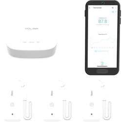 YoLink Smart Freezer Thermometer, LoRa Wireless Fridge Temperature Sensor 3-Pack, Ideal for Refrigerator, Freezer, Greenhouse, Pet Cage, App & SMS Alerts, 5-Year Battery, Hub Included
