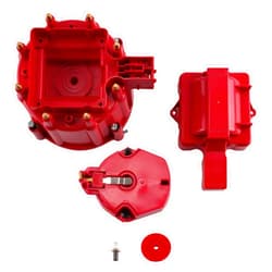 MAS Performance Replacement Fits Red Male HEI Distributor Cap & Rotor for CHEVY GM SBC BBC 305 350 454 265 283 307 327 383 396 260 289 302 347 351W 351C 351M