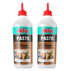 Akfix PA370 Express Marine Adhesive (2x15.4 fl.oz) - Extra Strength Wood Glue for Metal & Woodworking, for Furniture Repair, Waterproof Polyurethane Glue for Outdoors & Indoors | 15.4 fl.oz. 2 Pack