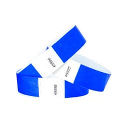 Wristco 1,000 WristCo Marine Blue Tyvek Wristbands for Events - Comfortable Tear Resistant Paper Bracelets ID Wrist Bands for Concerts Festivals Admission Party Identification